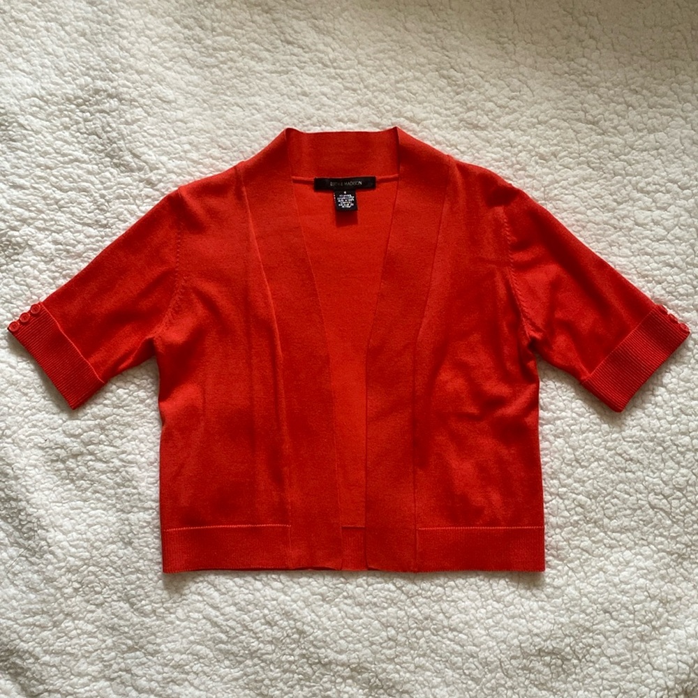 89th & Madison Elbow Sleeve Roll Tab Shrug Women’s S